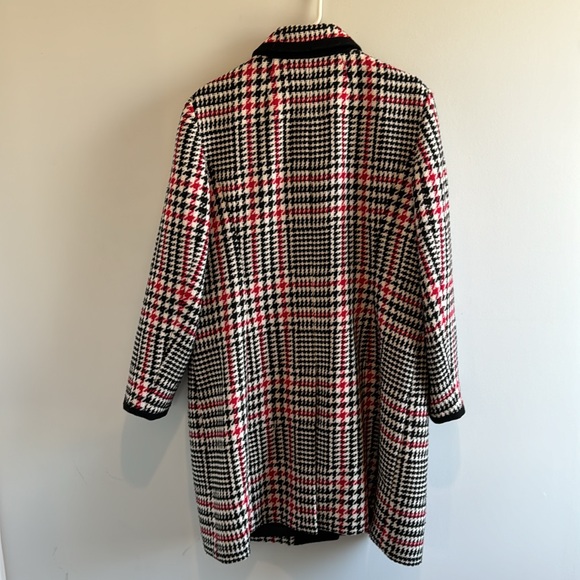 Talbots Herringbone Contrast Trim Coat, Size 18 - Picture 8 of 9